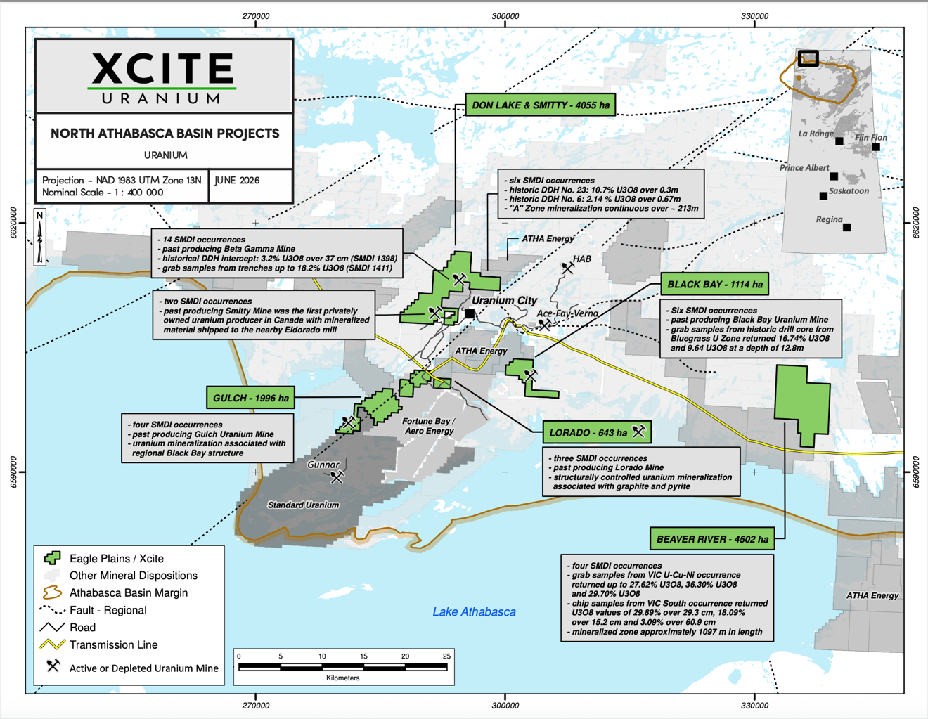 North Athabasca Basin Projects – Uranium City Area